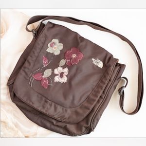The North Face Satchel Messenger Bag with Flowers